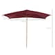 image 7 of Outsunny Wooden Garden Parasol Sun Shade Patio Umbrella Canopy Wine Red