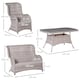 image 5 of Outsunny 4 PCs Outdoor Rattan Sofa Set Patio Garden Wicker Sofa Set