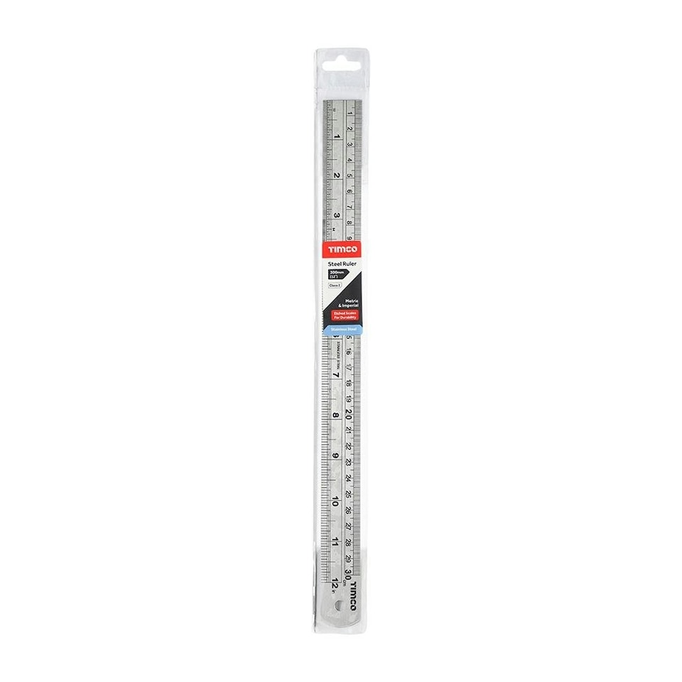 image 1 of Timco - Steel Ruler (Size 300mm - 1 Each)