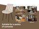 image 10 of SONARA Modern Set of 4 Velvet Dining Chairs with Ergonomic Upholstered Seat