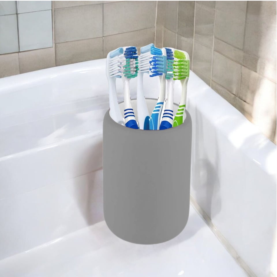 image 1 of Lulu Matt Colour - Toothbursh Tumbler | Grey | 1