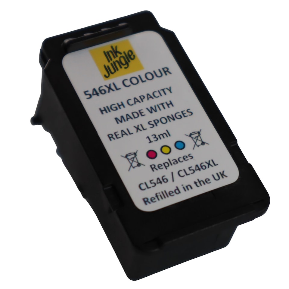 image 1 of 2x Ink Jungle PG545XL Black & 1x CL546XL Colour Refilled Ink Cartridge  - Replaces Canon PG545 / PG545XL Black & CL546 / CL546XL Colour