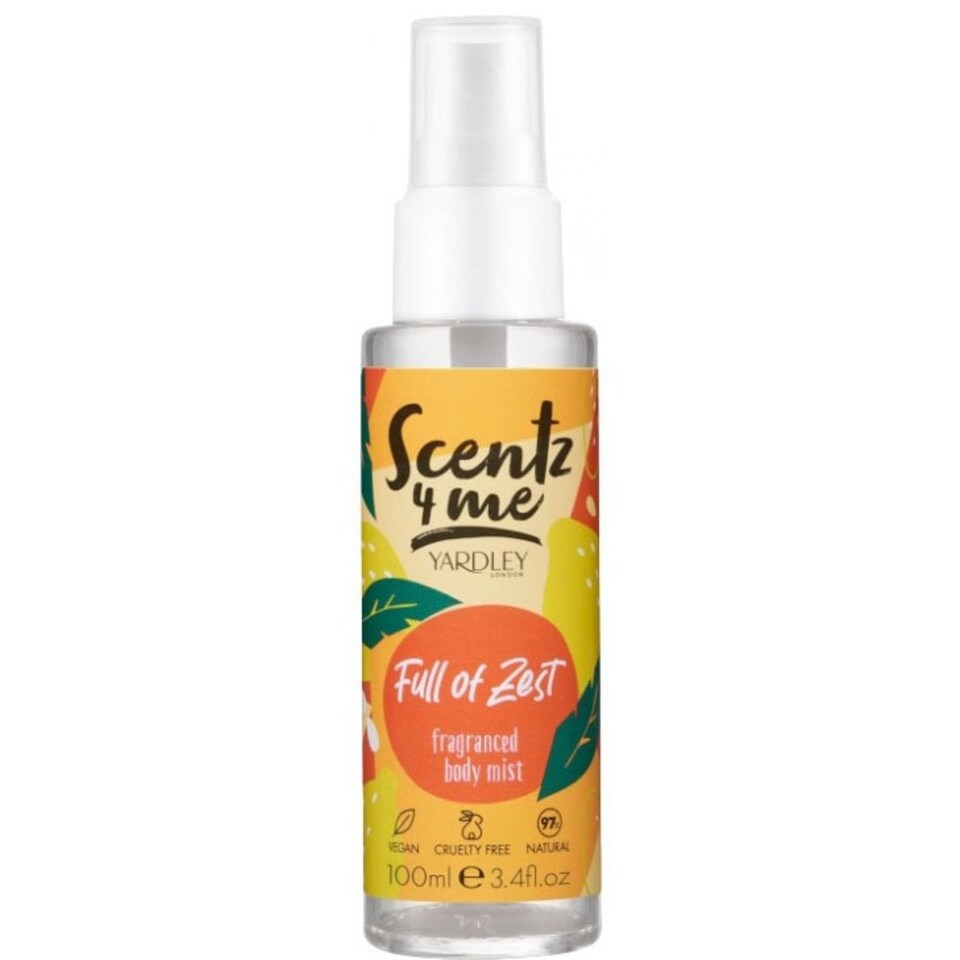image 1 of Yardley Scentz 4 Me Body Mist 100ml Spray - Full Of Zest