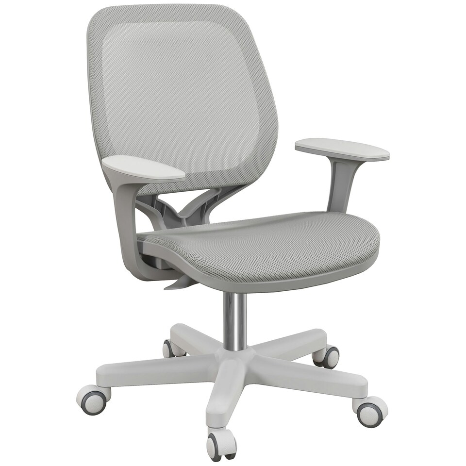 image 1 of Vinsetto Office Chair, 360 Degree Swivel Desk Chair with Wheels, Grey Grey