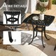image 5 of Outsunny 54 x 54cm Aluminium Outdoor Garden Side Table w/ Umbrella Hole, Black 