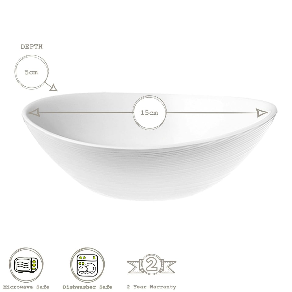 image 1 of Bormioli Rocco Prometo Glass Serving Bowl - 15cm - White White