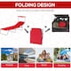 image 4 of Outsunny Folding Chair Sun Lounger w/ Sunshade Garden Recliner Hammock Red