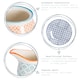 image 3 of Nicola Spring Hand-Printed Plant Pot with Saucer - 20.5cm - Blue | Blue | Blue / Orange
