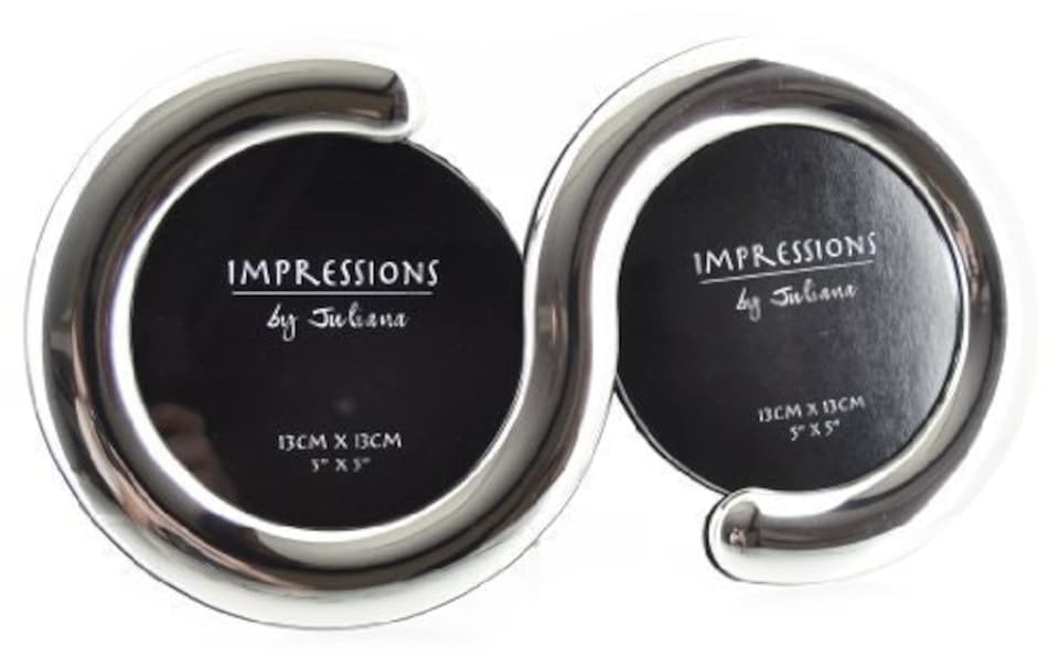 image 1 of Impressions Silverplated Double 'S' Shaped Frame 5" x 5"