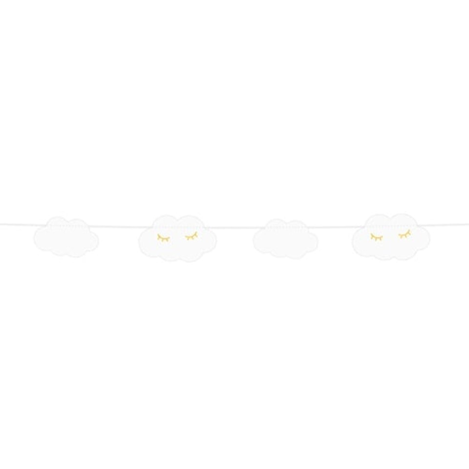 image 1 of Clouds Baby Shower Paper Garland Hanging Decoration 2m