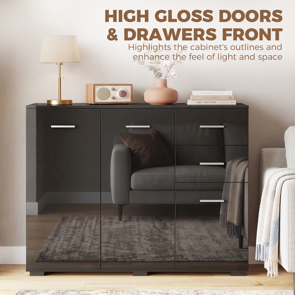 image 1 of HOMCOM Modern Sideboard Kitchen Storage Cabinet