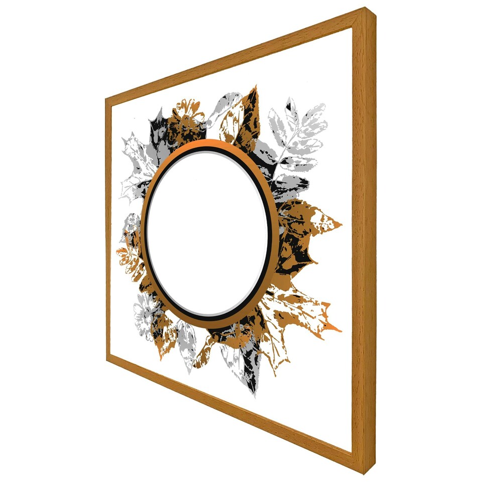 image 1 of Paint print autumn decoration (Picture Frame) Grey | M