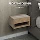 image 5 of HOMCOM Floating Bedside Table Set of 2 Wall Mounted Nightstand W/ Drawer Black