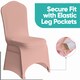 image 8 of Chair Cover Spandex Polyester Stretch Fabric Dining Slipcovers - 10pcs