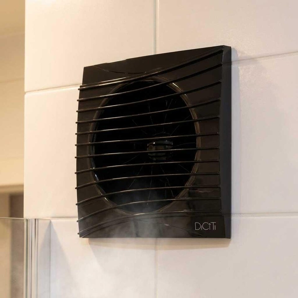 image 1 of 100mm Duct Size Obsidian Black Standard Ventilation Fan Air Flow Extractor