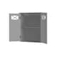image 5 of Teamson Home Bathroom Wall Cabinet With Two Doors Grey Dawson