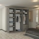 image 2 of Full Mirror Sliding Door Wardrobe in White, Black & Grey Colors - 203cm Grey | 203cm
