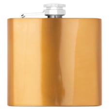 Interiors by Premier 5oz Gold Finish Hip Flask, Stylish Stainless Steel Hip Flask With Secure Screw Cap, Sleek Gold Coating
