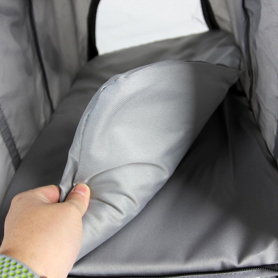 image 1 of Pet Stroller Dog Cat Puppy Pram Pushchair Travel Cart Jogging Buggy Carrier (Grey)