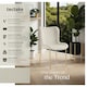 image 2 of Dining Chair Tessa - ergonomic high backrest, slim steel legs, soft fabric - Set of 2 Cream | Velvet Look Beige/Gold