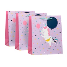 Essentials Party Unicorn Medium Gift Bag - Pack of 3