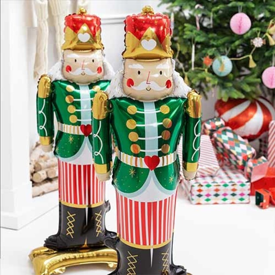 image 1 of Nutcracker Christmas Standing Giant Air Fill Foil Balloon 85cm / 34 in