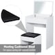 image 5 of HOMCOM Dressing Table Set Padded Stool with Flip-up Mirror Multi-purpose - White