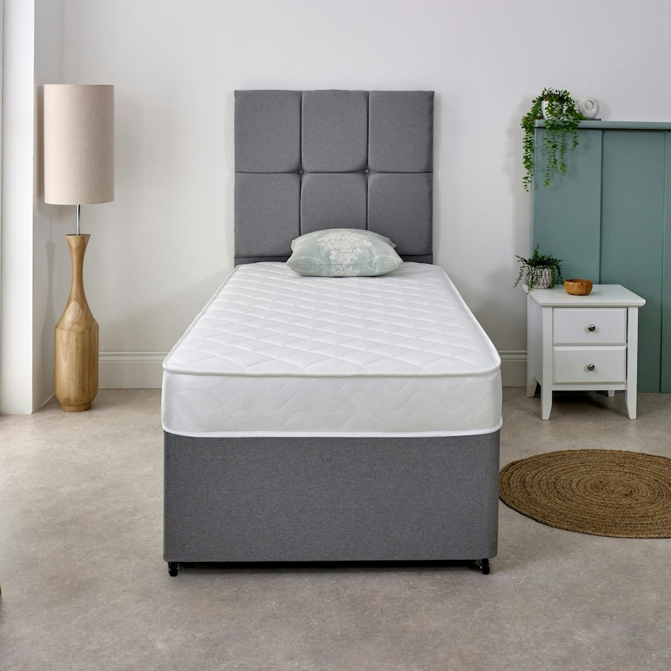 image 1 of Cooltouch Diamond Hybrid Mattress - 18cm Deep, Plush Feel | White | Single