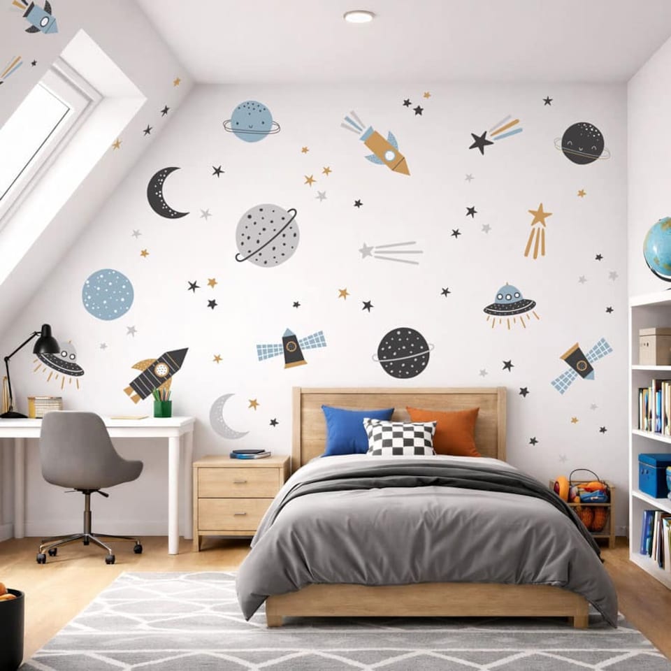 image 1 of Scandi Space Wall Stickers