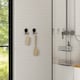 image 2 of BESLAGSBODEN Black Self Adhesive Double Bathroom Towel Hook