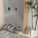 image 5 of 3 Door 4 Drawer Wardrobe With Hanging Rail And Storage Shelf | Brown | Oak Carcass & Grey Door | 1