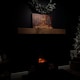 image 2 of 40 x 60cm Fibre Optic Wall Canvas with Christmas Tree Scene and Multicoloured LEDs
