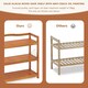 image 6 of COSTWAY 3-Tier Wood Shoe Rack Solid Shoe Storage Shelf Brown