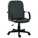 image 1 of HOMCOM PU Leather Office Chair Swivel  Mid-Back Computer Desk Chair, Black