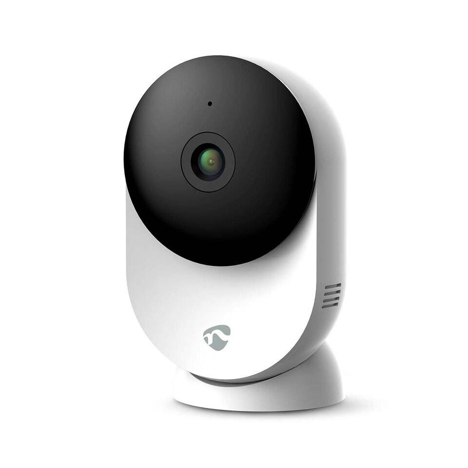 image 1 of NEDIS Smart Indoor Camera, Wi-Fi, 3MP Full HD, Baby & Pet Monitor with Motion & Sound Detection, Night Vision, 110 Degree View, 2-Way Audio, Compatible with Alexa & Google Assistant - White