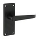 image 1 of Timco - Victorian Straight Latch Handles  - Matt Black (Size 114 x 42 - 2 Pieces) Black