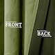 image 3 of Olive Green Velvet Blackout Eyelet Curtains - 46x54 Inch Drop - Pair Green