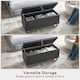 image 4 of Vida Designs Valencia Storage Ottoman Bedroom Hallway Chest Bench, Dark Grey Linen | Grey | Grey