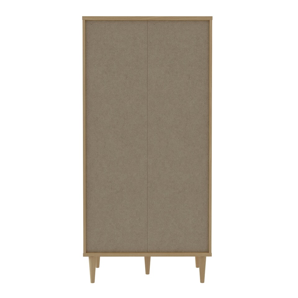 image 1 of Calasetta 2 Door Display Cabinet in Rattan