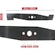 image 3 of SPARES2GO Winged Blade for Mountfield Princess 38 Mower Lawnmower 38cm 15" 181004160/0