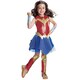 image 1 of Wonder Woman Girls Deluxe Costume - Red/Blue - 7-8 Years 7