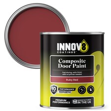 Innov8 Coatings Composite Door Paint - Ruby Red - 750ml - Satin Finish - 10 Year Guarantee | Red | Ruby Red | 750ml | 1