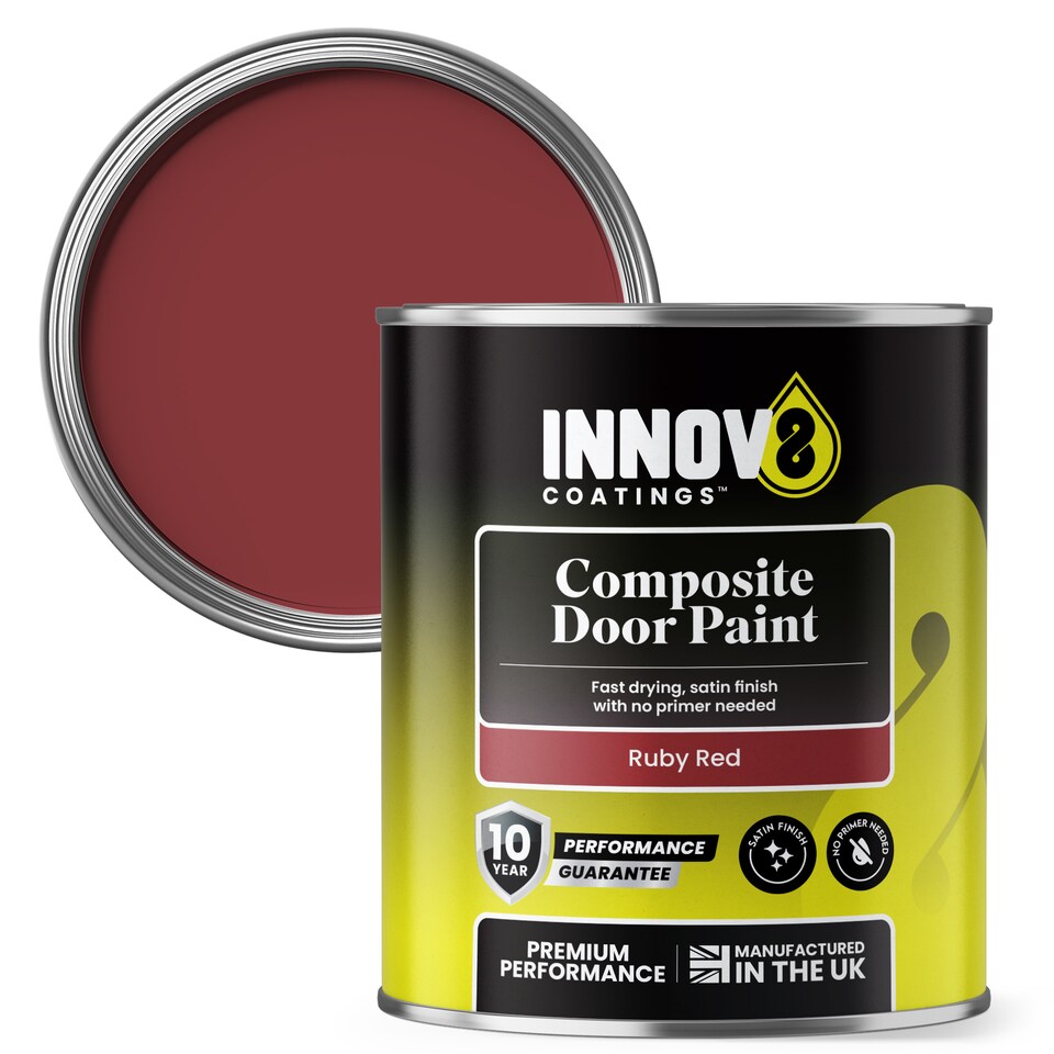 image 1 of Innov8 Coatings Composite Door Paint - Ruby Red - 750ml - Satin Finish - 10 Year Guarantee | Red | Ruby Red | 750ml | 1