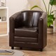 image 3 of Aspen Faux Leather Tub Chair - Brown