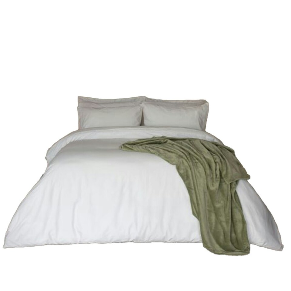 image 1 of Belledorm Egyptian Cotton Plain Duvet Cover - White - Single