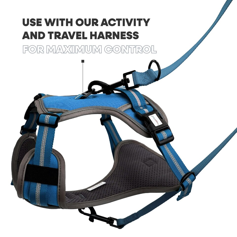 image 1 of HugglePets Activity & Travel Dog Harness | Blue | L