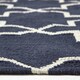 image 4 of Homescapes Edmonton Handwoven Navy Blue and White Cotton Geometric KIlim Rug - 160 x 230 cm | Blue | Navy and white