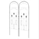 image 1 of Outsunny Set of 2 Metal Trellis for Climbing Plants, Scrolls Design, 45 x 150cm
