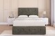 image 1 of Sloomy Cambridge Pewter Dumfries Divan Bed Base 2 Drawers Right Side With 26 Inch Strutted Headboard & 12 Inch Matching Footboard | Grey | Pewter | Super King | 1