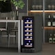 image 2 of HOMCOM Freestanding / Built-in Wine Cooler Fridge, 19 Bottle, Black 